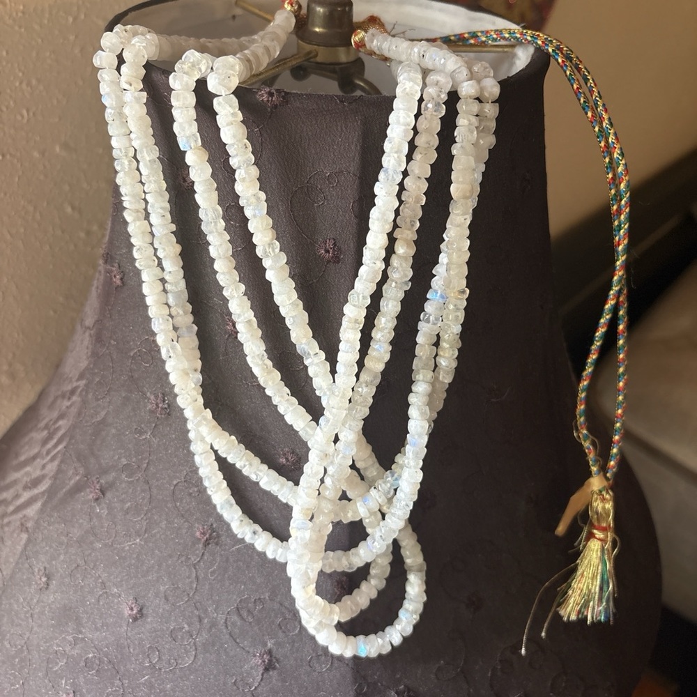 Elegant White Beaded Necklace